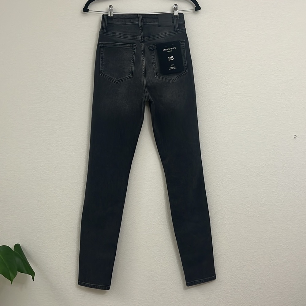 ***[NWT] !!! Anine Bing High Rise Gray Jeans - Picture 4 of 11